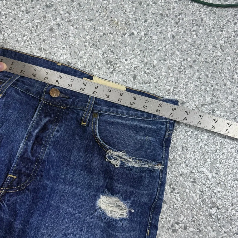 Early 2000's Hollister Hermosa Low Rise Bootcut Jeans Men's 36x32 Distressed Y2K